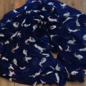 Cute Rabbit Print Scarf
